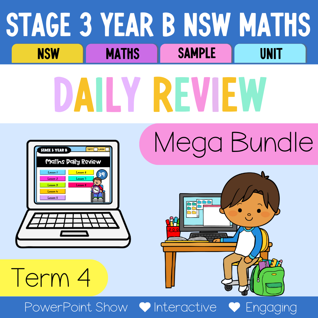 Stage 3 Year B Australian | NSW Math Daily Review | Warm-Up Term 4 Mega Bundle