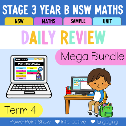 Stage 3 Year B Australian | NSW Math Daily Review | Warm-Up Term 4 Mega Bundle