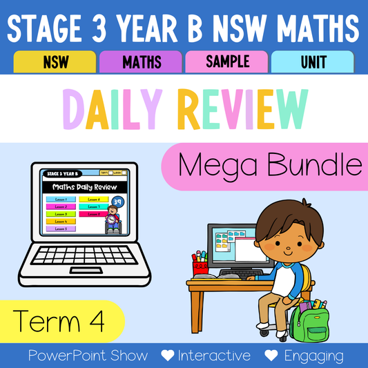 Stage 3 Year B Australian | NSW Math Daily Review | Warm-Up Term 4 Mega Bundle