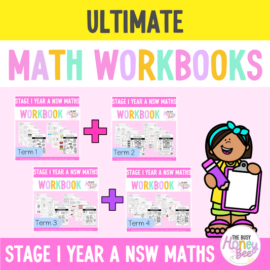 Stage 1 Year A NSW Maths Workbook ULTIMATE Mega Bundle