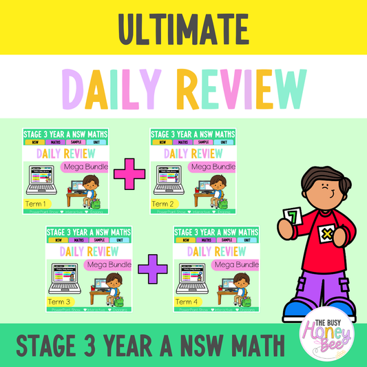 Stage 3 Year A Ultimate Australian | NSW Maths Daily Review | Warm-Up Mega Bundle