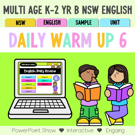 Multi Age K-2 Year B Australian | NSW English Daily Review | Warm-Up Unit 6