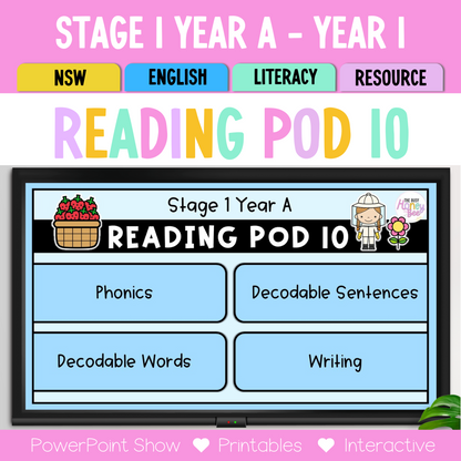 Stage 1 Year A - Year 1 Reading Pod 10 - oe, ou, ow, ea