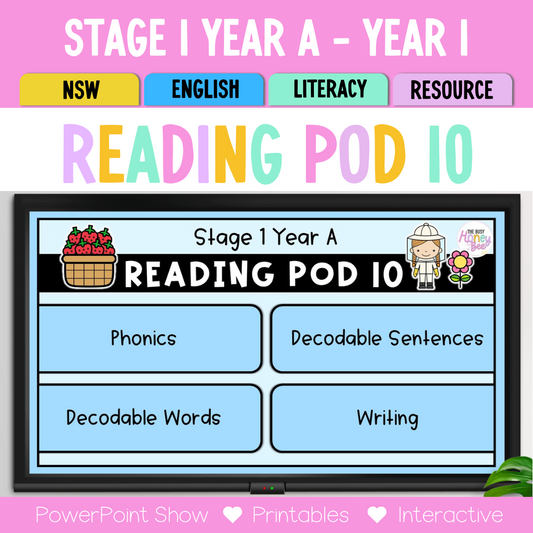 Stage 1 Year A - Year 1 Reading Pod 10 - oe, ou, ow, ea