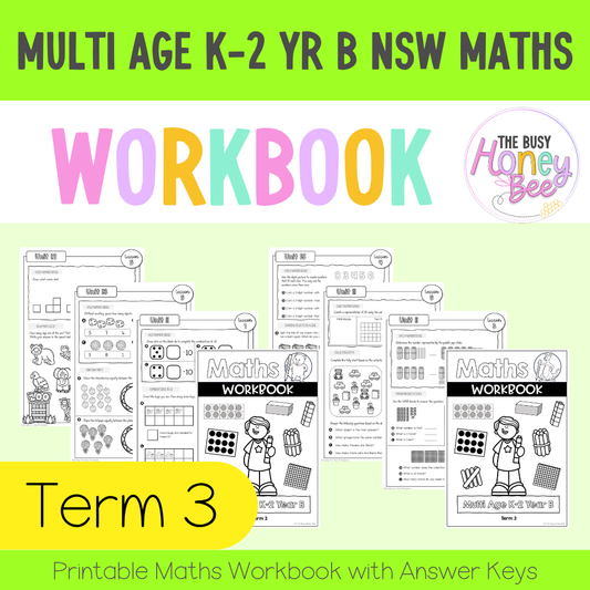 Multi Age K-2 Year B NSW Maths Workbook Term 3