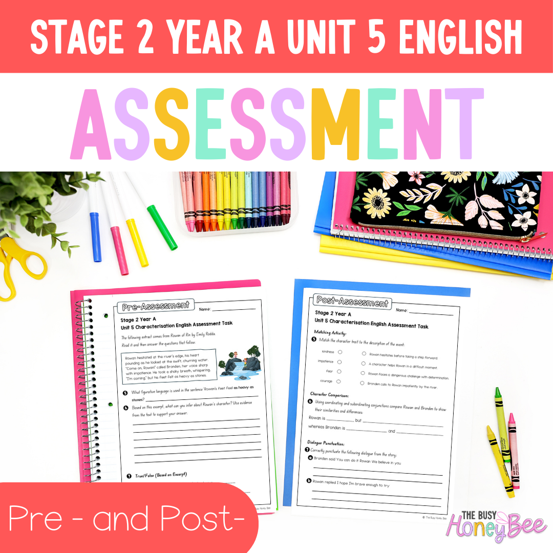 Stage 2 Year A English Pre- and Post-Assessment Unit 5 Characterisation