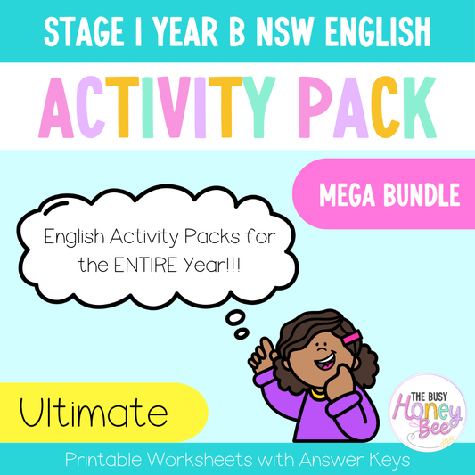 Stage 1 Year B English Activity Pack ULTIMATE Mega Bundle