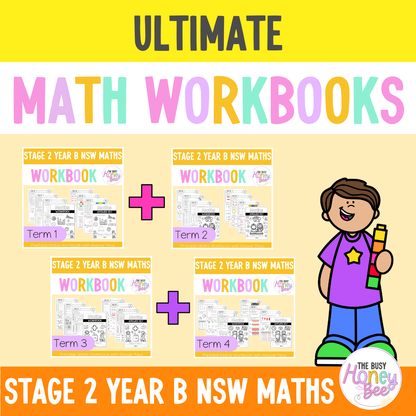 Stage 2 Year B NSW Maths Workbook ULTIMATE Mega Bundle