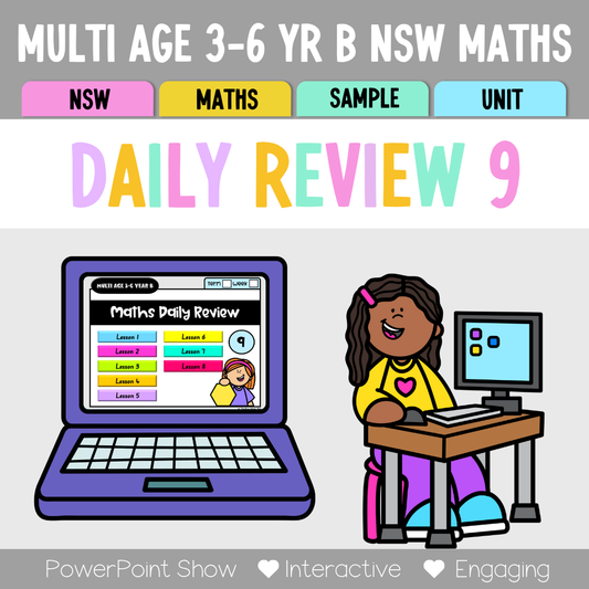 Multi Age 3-6 Year B Australian | NSW Math Daily Review | Warm-Up Unit 9