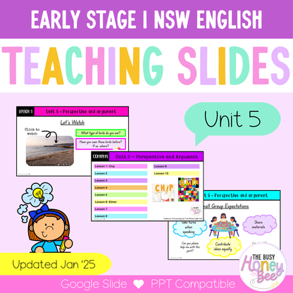 Early Stage 1 Term 1 English Teaching Slides Mega Bundle