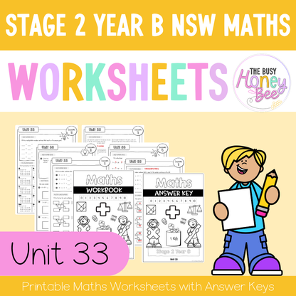 Stage 2 Year B NSW Maths Worksheets Unit 33