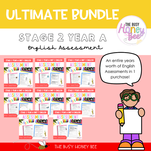 ULTIMATE Stage 2 Year A English Assessment Bundle