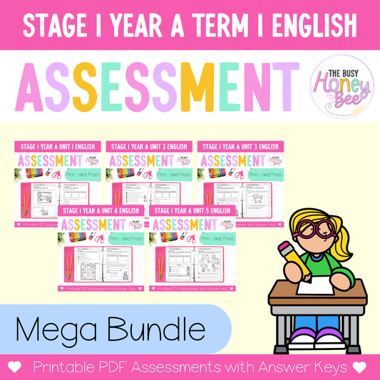 Stage 1 Year A NSW English Assessment Term 1 Mega Bundle