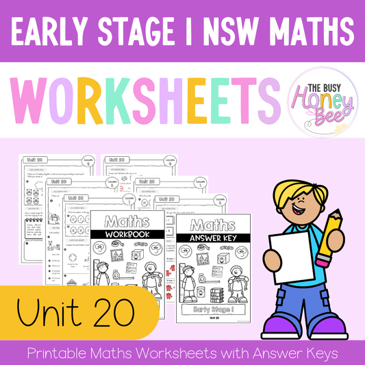 Early Stage 1 NSW Maths Worksheets Unit 20
