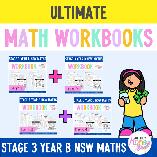 Stage 3 Year B NSW Maths Workbook ULTIMATE Mega Bundle