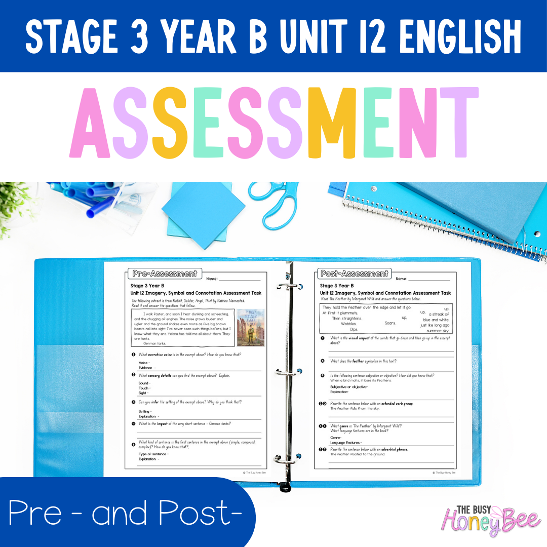 Stage 3 Year B English Pre- and Post-Assessment Unit 12 Imagery, symbol and connotation