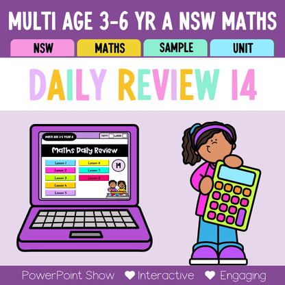Multi Age 3-6 Year A Australian | NSW Math Daily Review | Warm-Up Unit 14