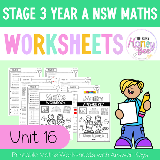 Stage 3 Year A NSW Maths Worksheets Unit 16