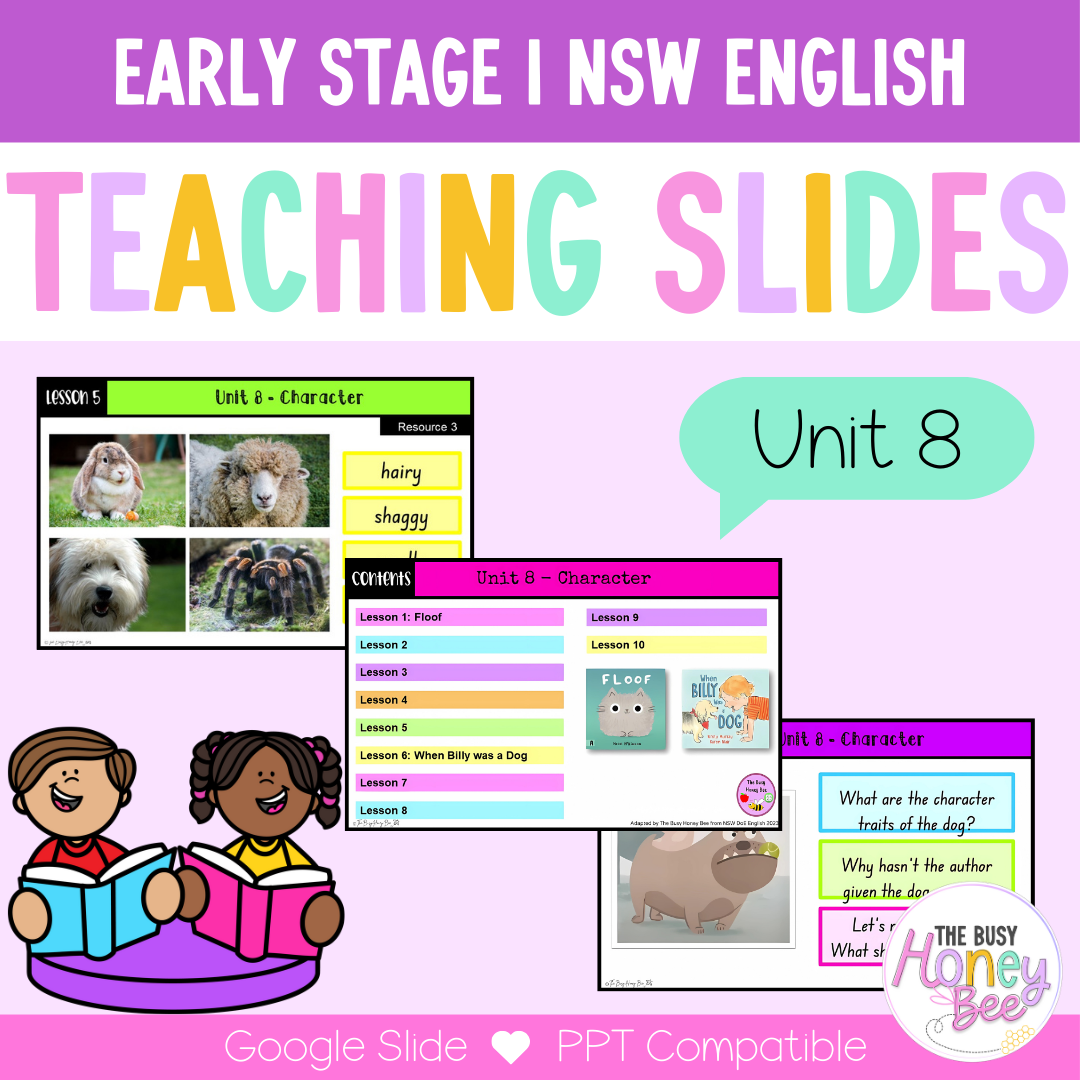 Early Stage 1 Unit 8 Character English Teaching Slides