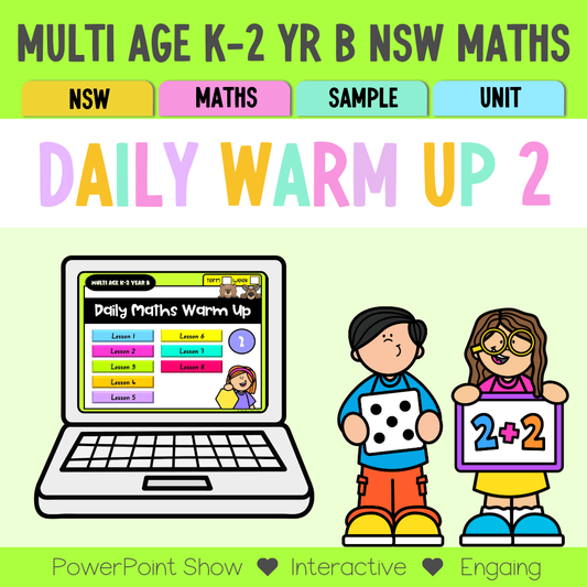 Multi Age K-2 Year B Maths Daily Warm Up Unit 2