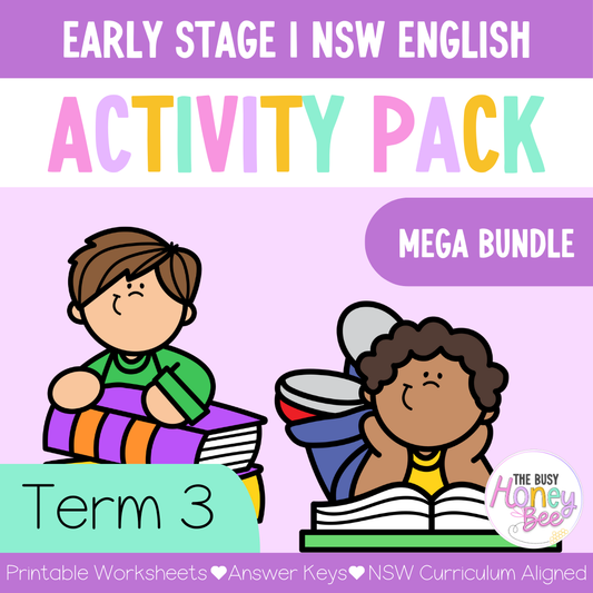 Early Stage 1 Term 3 English Activity Packs Mega Bundle