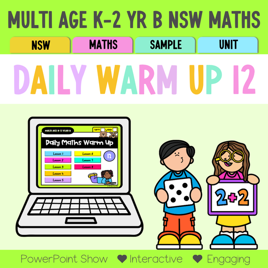 Multi Age K-2 Year B Australian | NSW Maths Daily Review | Warm-Up Unit 12