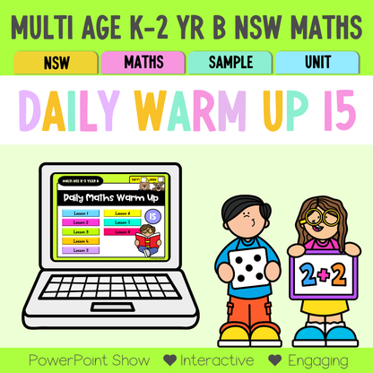 Multi Age K-2 Year B Australian | NSW Maths Daily Review | Warm-Up Unit 15