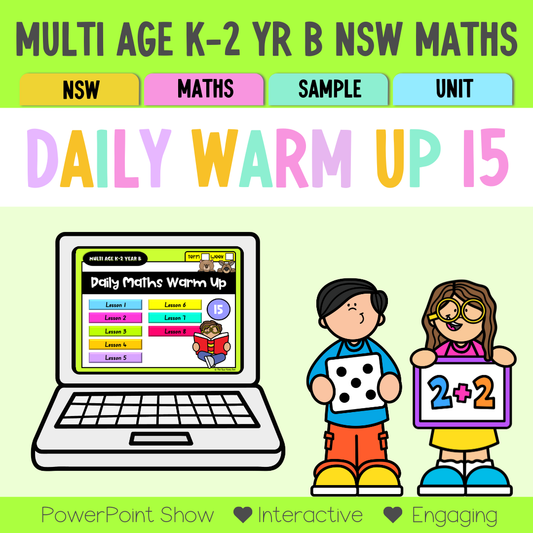 Multi Age K-2 Year B Australian | NSW Maths Daily Review | Warm-Up Unit 15