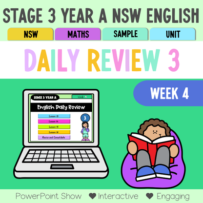 Stage 3 Year A Australian | NSW English Daily Review | Warm-Up Unit 3 Week 4