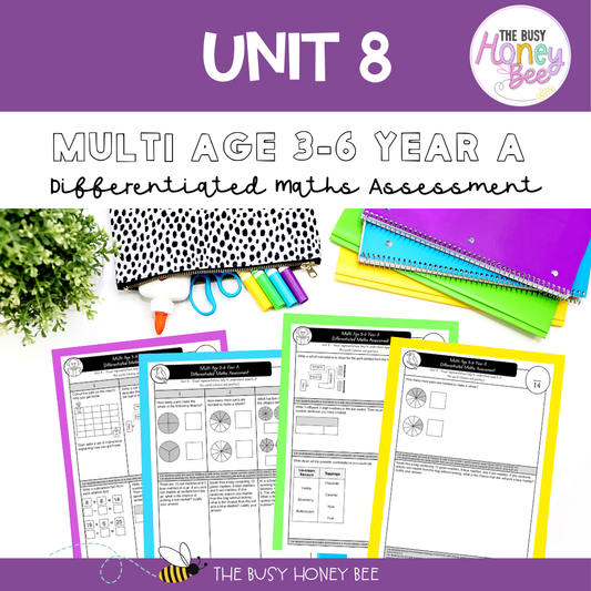 Multi Age 3-6 Year A Differentiated NSW Maths Assessment Unit 8
