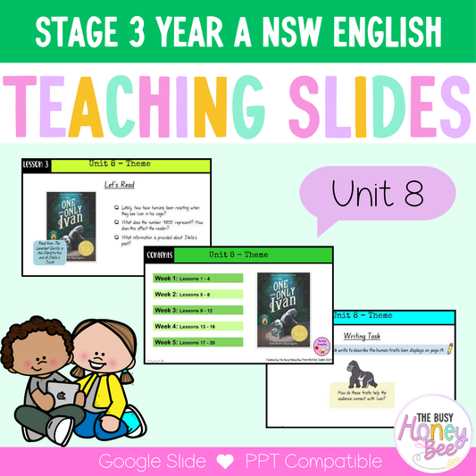 Stage 3 Year A Unit 8 Theme English Teaching Slides