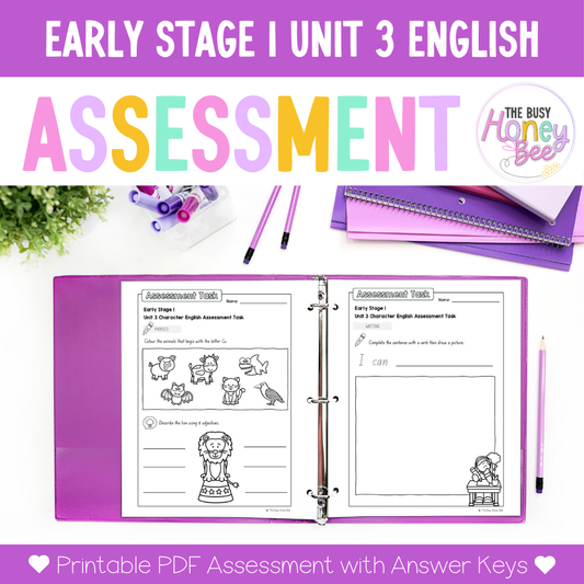 Early Stage 1 English Assessment Unit 3 Character