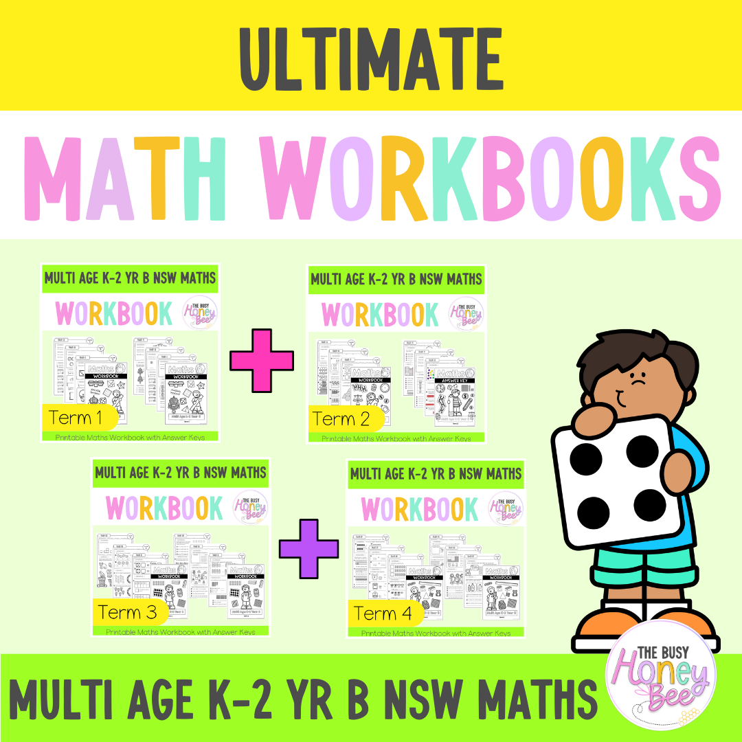 Multi Age K-2 Year B NSW Maths Workbook ULTIMATE Mega Bundle