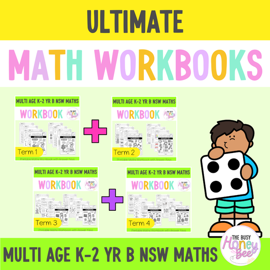 Multi Age K-2 Year B NSW Maths Workbook ULTIMATE Mega Bundle