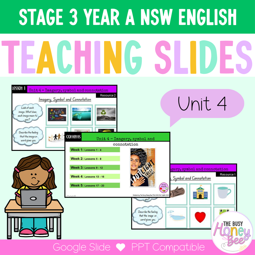 Stage 3 Year A Unit 4 Imagery, symbol and connotation English Teaching Slides