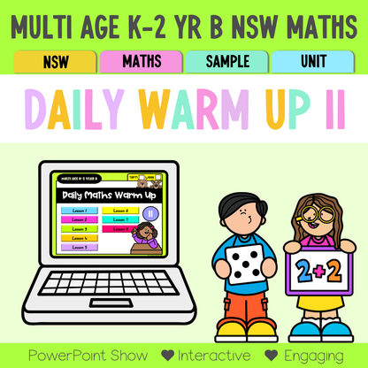Multi Age K-2 Year B Australian | NSW Maths Daily Review | Warm-Up Unit 11