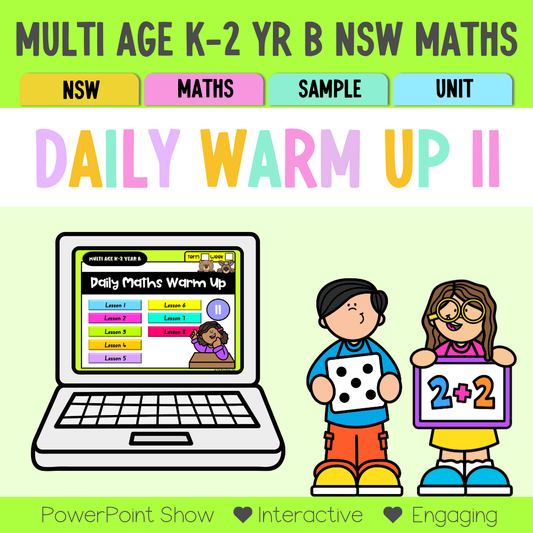 Multi Age K-2 Year B Australian | NSW Maths Daily Review | Warm-Up Unit 11