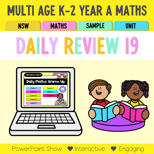 Multi Age K-2 Year A Australian | NSW Maths Daily Review | Warm-Up Unit 19