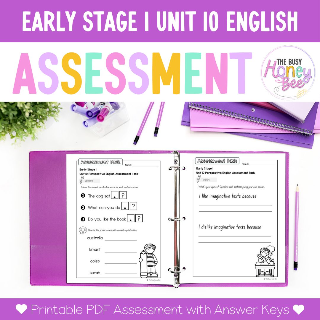 Early Stage 1 English Assessment Unit 10 Perspective