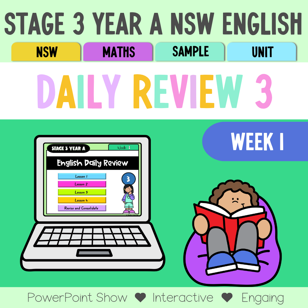 Stage 3 Year A Australian | NSW English Daily Review | Warm-Up Unit 3 Week 1