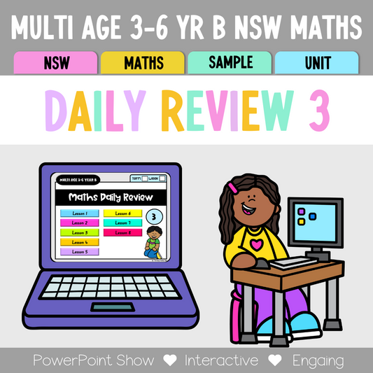 Multi Age 3-6 Year B Australian | NSW Math Daily Review | Warm-Up Unit 3
