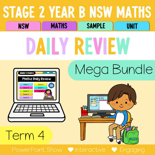 Stage 2 Year B Australian | NSW Math Daily Review | Warm-Up Term 4 Mega Bundle