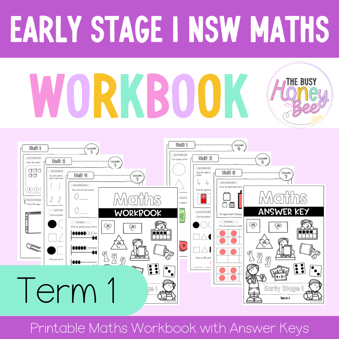 Early Stage 1 Maths Workbook Term 1