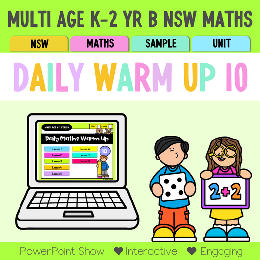 Multi Age K-2 Year B Australian | NSW Maths Daily Review | Warm-Up Unit 10