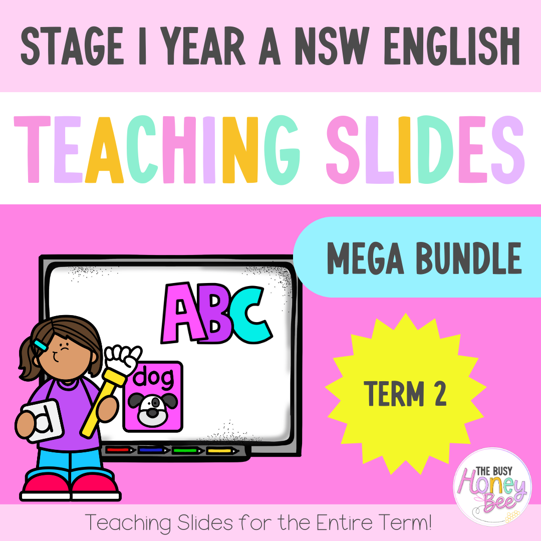 Stage 1 Year A Term 2 English Teaching Slides Mega Bundle