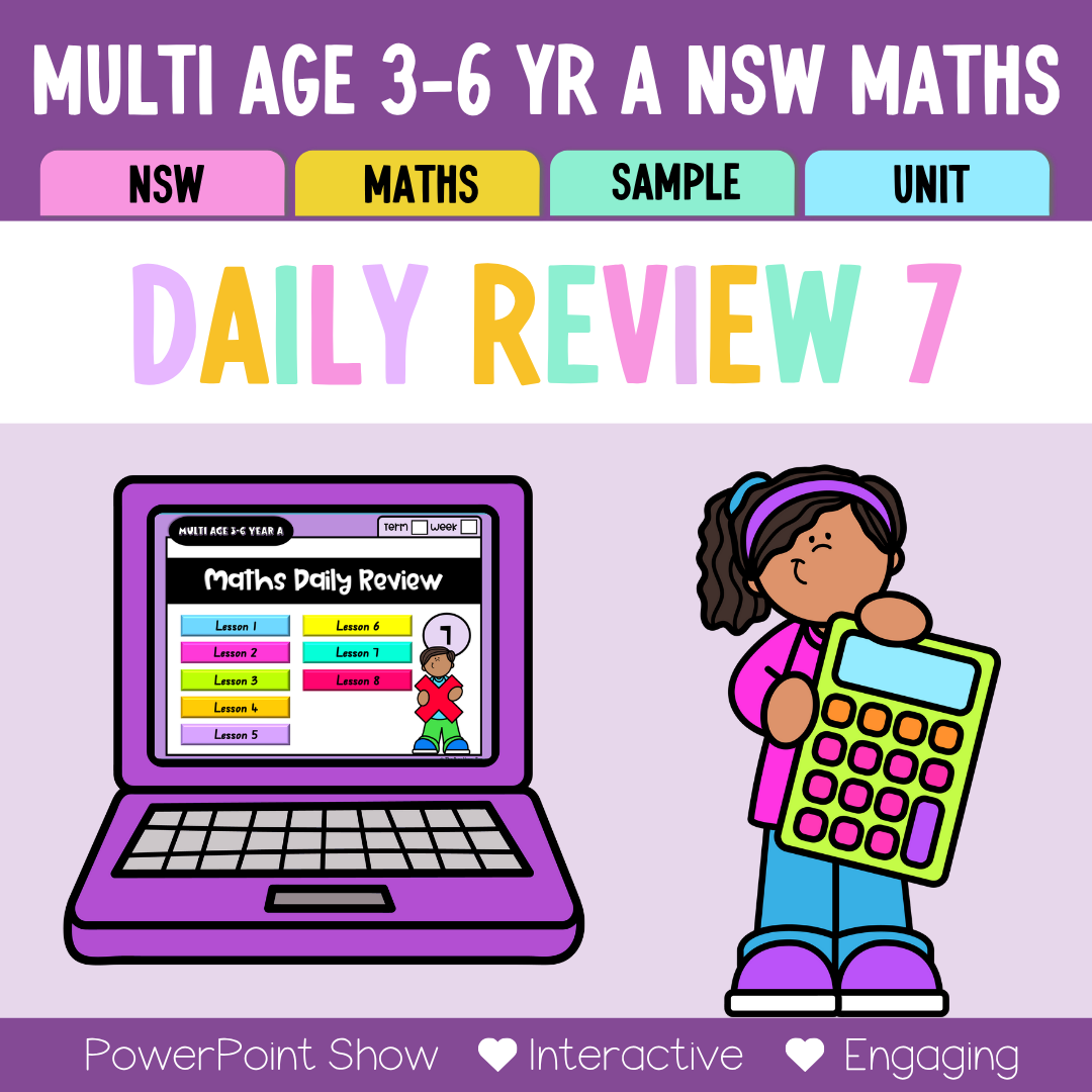 Multi Age 3-6 Year A Australian | NSW Math Daily Review | Warm-Up Unit 7