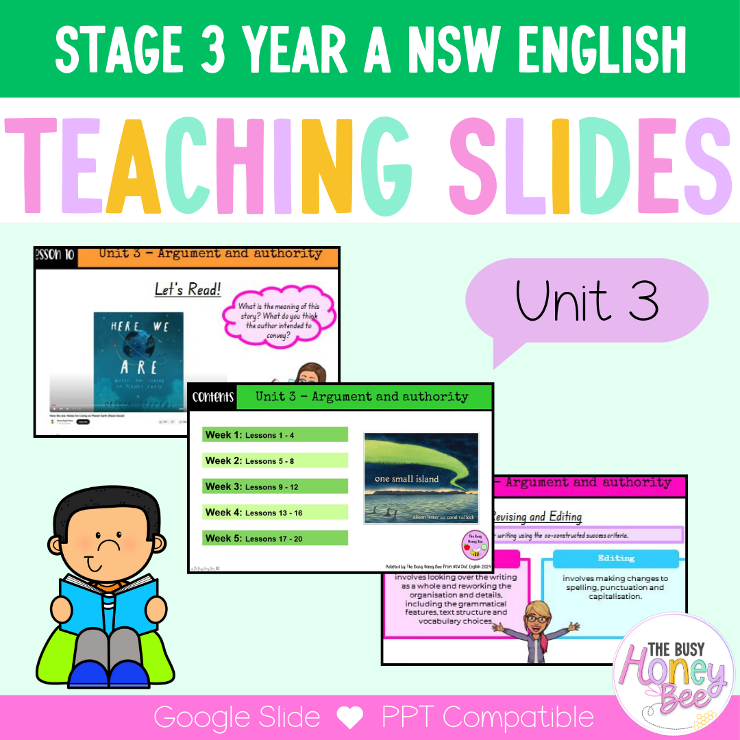 Stage 3 Year A Unit 3 Argument and authority English Teaching Slides