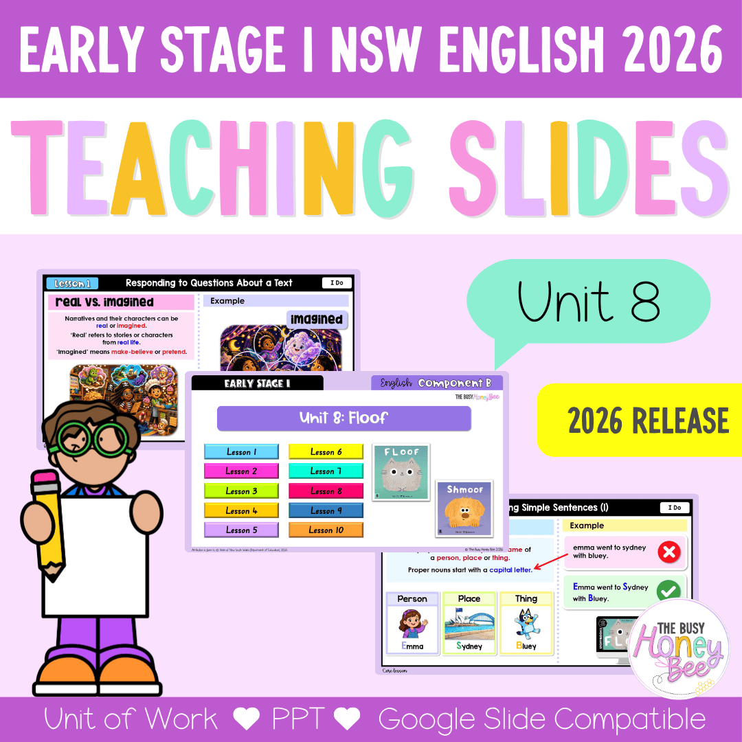 Early Stage 1 NSW English Teaching Slides UNIT 8 Floof 2026