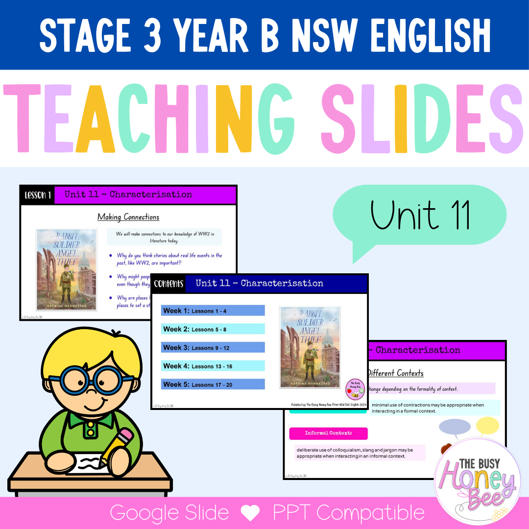 Stage 3 Year B Unit 11 Characterisation English Teaching Slides