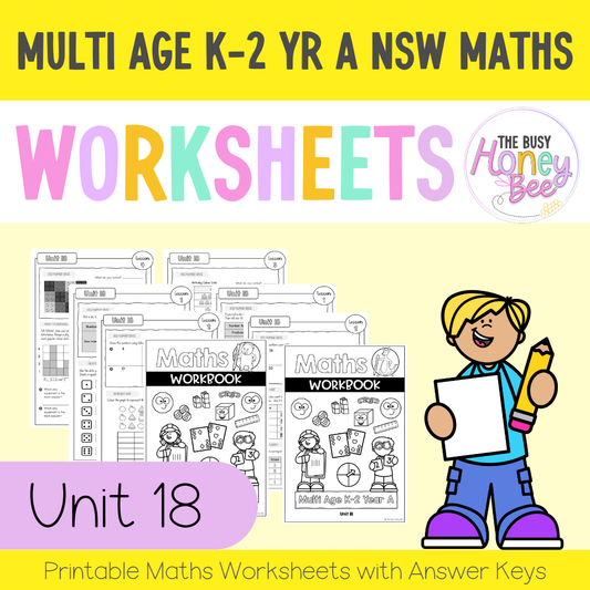 Multi Age K-2 Year A NSW Maths Worksheets Unit 18